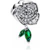 MSPOVOF Rose frizzante in fiore Charm in argento Sterling 5A Zirconia Ciondolo per Bracciale Collane Gioielli Regalo per le donne Ladies Women