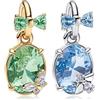 Vegaine Ciondoli di pietra a forma di farfalla Charms Ciondolo per Braccialetti San Valentino Festa della Mamma Gioielli Regali per Donne