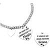 Beloved ❤️ Bracciale da donna, braccialetto in acciaio emozionale - frasi, pensieri, parole con charms - ciondolo pendente - misura regolabile - incisione - argento - tema famiglia (BL13)