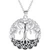 Micory Collana Albero Della Vita Donna Argento 925 - Celtico Stile - Regalo Donna Originale Per Mamma Moglie Compleanno Anniversario