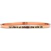 Beloved Bracciale da donna in acciaio Emozionale - frasi, pensieri, parole con charms - incisione su due lati - colore silver (MOD 12 Rose Gold)