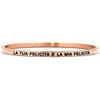 Beloved Bracciale da donna in acciaio Emozionale - frasi, pensieri, parole con charms - incisione su due lati - colore silver (MOD 14 Rose Gold)