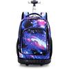 CONPHERON Zaino Trolley con Ruote per Studenti, impermeabile, Bambini Zaino Trolley Rolling Zaino da viaggio, 31x21x48 cm