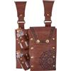 SUPERFINDINGS Borsa da cintura Alchimia medievale con 2 fiale di vetro Sughero in pelle marrone tasca cintura retrò borsa a banana con bottiglia tasca cinture stregone borsa laterale per costume
