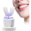 Txmyxgs Spazzolino Da Denti Automatico Ultrasonico, Spazzolini ad Ultrasuoni a 360 ° Spazzolino Elettrico e Kit,3 Livelli Di Intensità,Timer 45S,IPX7 Impermeabile,Design a U, per Adulti, Pulizia Profonda