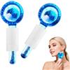 Beugo 2 Sfere di Ghiaccio per il Viso, Massaggio Ice Cool Roller Ball, ice globes viso per Ridurre Gonfiore, Borse e Occhiaie, Tonificareviso Serrare, Blu