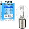 SOFOC BA20D S2 Lampadina Alogena Faro Bianco Caldo 12V Non-Polarità B35 35W Doppio Contatto Anabbagliante/Abbagliante per Moto Scooter .etc 1pcs