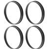 A ABSOPRO Anelli Centrici Mozzo 66.1-63.4mm Nero 4 Pz in Poliuretano | Poliuretano, 66.1mm Esterno, 63.4mm Interno, 10mm Spessore, Sostituzione Diretta, Centraggio Preciso Per Auto.
