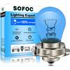 SOFOC P26S 12V 15W Lampadina Alogena per Faro & Antinebbia Moto 5000K Bianco Contatto Singolo 1Pcs