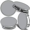 SkinoEu 4 x 75mm Coprimozzo Copricerchi Tappi Ruota Cerchi Lega Ricambio Compatibili per Mercedes Benz 6470207 / B66470200 Grigio Argento CMS 0