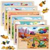 SYNARRY Puzzle Trasporto in Legno Bambini 3 4 5 6 7 8 Anni, 6×60 Pezzi Puzzle Bambino Bambina, Giocattoli Educativi Prescolari Regali