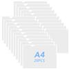 Keboyoe 20 Pezzi Buste Trasparenti Portadocumenti Autoadesive A4 Tasche Autoadesive per Carte di Credito con Apertura Superiore per Casa Ufficio Scuola(32x23 cm)