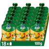 Solo Hero Solo Bio Frutta Frullata 100% Bio, Senza Zuccheri Aggiunti, Purea di Mela, Pesca, Mango - 18 Confezioni da 100 gr