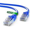 Mr. Tronic Cavo Ethernet Cat 5E da 50m, Cavo di Rete LAN Cat 5E ad Alta Velocità con Connettori RJ45 Per una Connessione Internet Veloce 1 Gbps - Patch AWG24 | UTP CCA (50 Metri, Blu)
