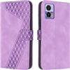 OKZone Cover per Motorola Moto Edge 30 Neo/Edge 30 Lite, Custodia in PU Pelle per Moto Edge 30 Neo, Custodia a Libro Folio Portafoglio con Magnetica e Slot per Carte Wallet Case Flip Cover (Porpora)