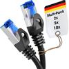 KabelDirekt - 2x 1,5m - Câble Ethernet, Câble Réseau, RJ45/LAN, disponible en 0,25-30m (10Gbps, Vitesse de fibre optique pour les réseaux Gigabit, commutateur, routeur, modem, noir/argent)