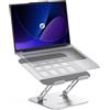 ORICO Supporto PC Portatile, Laptop Stand Ergonomico e Ventilato, Altezza Regolabile e Design Pieghevole, Supporto Laptop Scrivania per MacBook Air, Pro e Notebook da 10-17 - ST11, Argento
