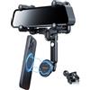 PROfezzion Supporto Telefono Auto Retrovisore magnetica per MagSafe | Con Clip per l'Aria ,Senza vibrazioni,con lunghezza e angolazione regolabili Compatibile iPhone 18 17 16 15 14 13 12 Pro Max