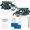 Extkry Connettore di Ricarica per Samsung Galaxy S21 Kit Riparazione | Porta di ricarica flat ricarica porta caricabatterie charging port microfono con kit di riparazione.