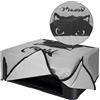 kwmobile Copertina Antipolvere Compatibile con Canon PIXMA TS3550i / TS3551i - Copri Stampante - Copertura Protettiva - Fodera in Grigio/Nero