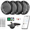 TDTOD Smart Tag Tracker Android, Tracker Bluetooth Localizzatore Compatibile con "Google Find Hub", Air Tracker Tags Batteria Sostituibile Trova Oggetti per Chiavi/Bagagli/Borsa a Mano (4 pack)