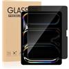 ZhuoFan Privacy Pellicola Protettiva per iPad Pro 11 Pollici M5/M4 (2025/2024),AntiSpy in Vetro Temperato Film,HD Anti-impronte Durezza 9H Facile Installazione Senza Bolle,Pacco da 1