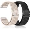 SOLOLUP 2Pezzi Intrecciati Cinturino per Garmin Venu 4 41mm/3S 2S/Vivoactive 4S 3S/Vivomove 3S/Forerunner 255S Music 265S Band,Sportivo Nylon 18mm Banda per Huawei Watch 5 42mm/GT 6/5/4 41mm/GT5 Pro 42mm