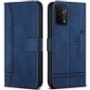 Bravoday Cover per Oppo A54 5G / Oppo A74 5G / Oppo A93 5G, Flip Custodia in Pelle PU Portafoglio Custodia per Oppo A54 5G / Oppo A74 5G / Oppo A93 5G, con Slot per Schede, Blu