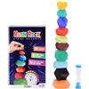 #sbabam Rush Rock Stone Balance, Gioco da Party con 10 Pietre Colorate, Timer 60 Secondi, Custodia Inclusa, Età 3+, Sfida di Equilibrio e Impilamento