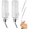 Rylae 2 Pezzi Beverino Coniglio, 350 ml Borraccia Acqua Piccoli Animali Automatico, Abbeveratoio Conigli, Beverino Criceto da Appendere Senza Gocciolamento, per Conigli, Criceti, Cincillà, Roditori