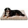 BingoPaw Cuccia per cani Taglia Grande: XXL Lettino cani Sfoderabile Lavabile Materassino cane Impermeabile, Cuscino Soffice Morbido Peloso Antiscivolo per animali domestici 120x90x12 cm, Beige