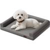 BingoPaw Impermeabile Cuccia Cane Interno Antigraffio Ecopelle Cuscino Cane | Taglia Piccola 78x58x18cm Grigio, Facile da Purile Letto per Cani in Ecopelle Ortopedico Morbido