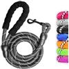 petlux Guinzaglio per Cani, Nylon Elastico e Riflettente Resistente 1,5mt Impugnatura Imbottita Antiscivolo Addestramento per Cani (Nero)