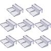 SHULLIN 8 pezzi di supporto per copertura in vetro, clip per copertura in vetro, supporto universale per acquari senza bordi (trasparente) (6 mm)