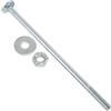 AERZETIX Set di 15 bulloni viti a testa tonda con quadro sottotesta M8x180mm / rondelle e dadi M8 / acciaio zincato/per fissaggio e assemblaggio