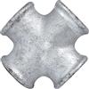 AERZETIX - Raccordo Uguale Femmina a Croce 4 Vie 1/2'' per Avvitare - in Ghisa - Finitura Zincata - Tubo Filettato Interno Idraulico Riscaldamento Lavori Installazione di Acqua Sanitario - C64989