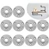 PERFETSELL 10 Flange Filettate da 1/2 Pollice Filettata Raccordi per Tubi con 3 Fori | Flangia da Pavimento, Flangia per Tubi in Lega di Alluminio per Pavimento Mobili Montaggio a Parete
