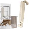Yuepaikre Gancio per porta da appendere, appendiabiti pieghevole con scanalature per appendere ventilatori, adatto per porte di camere da letto e camere da letto con uno spessore di 3,6-4,4 cm (1
