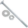 AERZETIX Set di 15 bulloni viti a testa tonda con quadro sottotesta M8x130mm / rondelle e dadi M8 / acciaio zincato/per fissaggio e assemblaggio