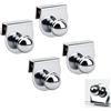 Eterspr 4 Pezzi Maniglie per Porte in Vetro, Clip Per Porta Senza Foratura Maniglie, Per Vetro Doccia 5-8mm Armadio Cassetto Vetrina