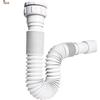 BricoLoco.com Sifone scarico tubo flessibile ed estensibile. Universale da 1-1/4 o 1-1/2, uscita da 32 o 40 mm. Per lavabo, lavello, bidet, bagno o cucina. Tubo di scarico bianco. (1)