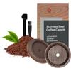 FOVNOT Riempibile Vertuo Caffè Capsule Dischi, 2 Pz Riutilizzabile Caffè Capsula Coperchio per Vertuoline & Vertuo Capsule, Compatibile con Vertuoline & Vertuo Pod
