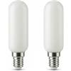 Area illumina - Lampadina LED E14 Tubolare Milky 6W -Dimmerabile -3000K Luce Calda o 4000K Luce Naturale -Alta Luminosità fino a 989 -CRI 80 -25.000 Ore -Confezione 2 Pezzi (Luce Naturale 4000K)