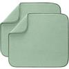 BW&HM Tappetino Acolapiatti Tappetino per asciugare i piatti Asciugatura rapida Assorbent 40 x 46 cm Confezione da 2 Verde Ghiaccio