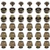 QUARKZMAN 30 Set Chiodi a Testa Piana Borchie 12mm Metallo Borsa Piedi Chiodo Testa Perno Fibbia Piatta Bottone Tappo Cono Rivetti Secchio Strumenti a Punta Set per Artigianato Pelle, Bronzo