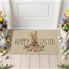 ZoneYan Zerbino Pasquale, Zerbino Ingresso con Coniglietto,Gnomo, 40x60cm Tappeto di Pasqua Assorbente, Tappetino da Cucina Antiscivolo, Tappeti Pasquale per Interni ed Esterni (a)