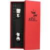 Aomhrek Bacchette Cinesi Riutilizzabili, 2 Paia di Bacchette con Porta Bacchette Panda in Ceramica, Bacchette Sushi per Bambini e Adulti, Ideale per Sushi, Noodles, Regalo Elegante (nere)