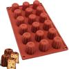 MISIQIMA Stampo per scanalature, stampo in silicone con 18 cavità, ø 35 mm, mini scanalato, stampo in silicone riutilizzabile per caneles