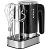 SOKANY Frullatore a Mano 800W con Fruste in Acciaio Inox, 5 Velocità con Pulsante di Espulsione, Frullatore a Mano con 2 Ganci per Impastare e 2 Fruste (SK-02001 3IN1 800W)