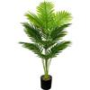 AIVORIUY Pianta Finte Interno Alberi Artificiali in Vaso Palma Piante Artificiali da Esterno Palme Soggiorno Decorazioni Camera da Letto Balcone Casa Ufficio Giardino (80cm Verde Palma)